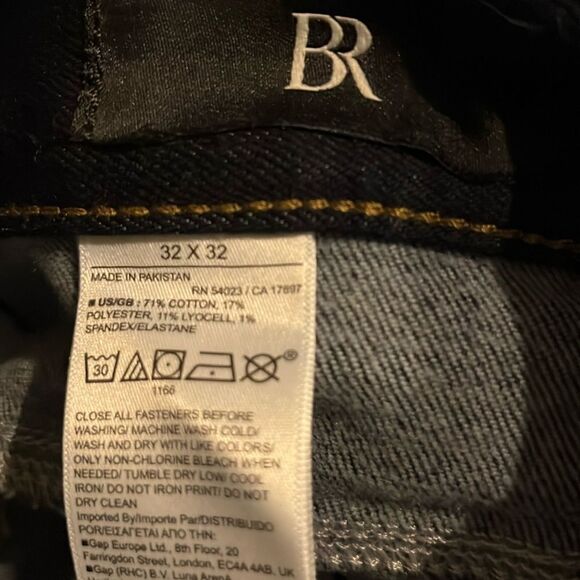 NWT Banana Republic Men’s Dark Wash Straight Jeans size 32 x 32. - Picture 8 of 11